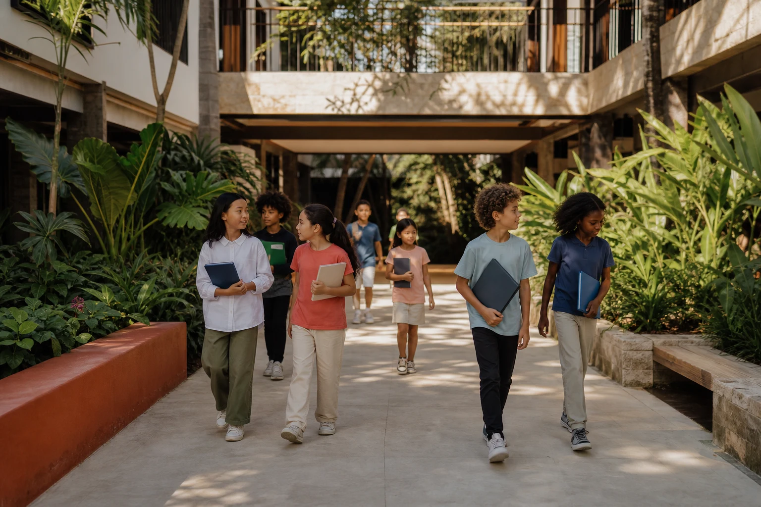 Students together at our school